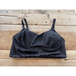 PINK Victoria's Secret Black LARGE The Wave Ultimate Longline Sport Bra VS